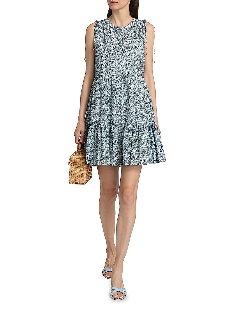Yulianna Floral Cotton-Blend Minidress