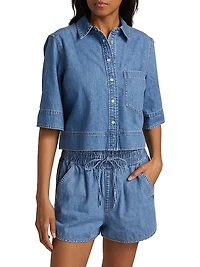 Spruce Denim Crop Top