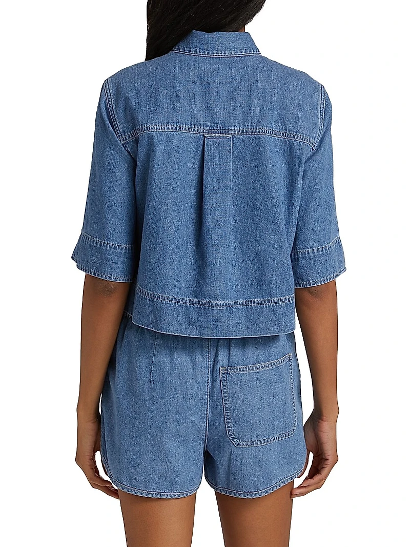 Spruce Denim Crop Top