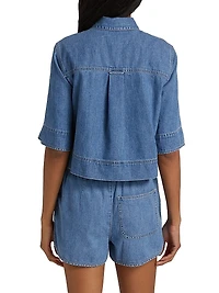 Spruce Denim Crop Top