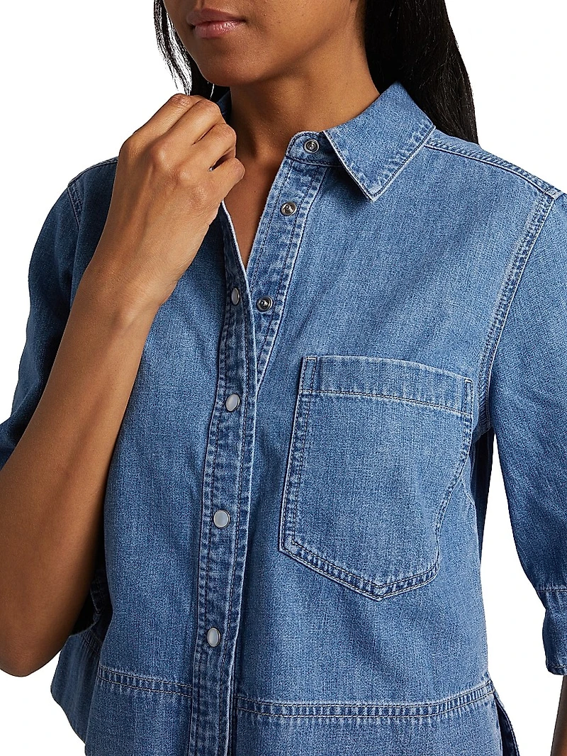 Spruce Denim Crop Top