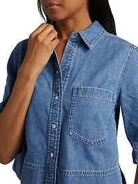 Spruce Denim Crop Top