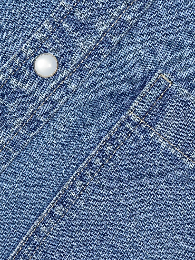 Spruce Denim Crop Top