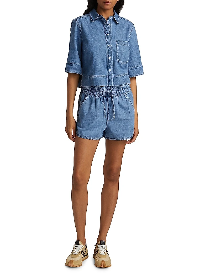 Spruce Denim Crop Top