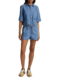 Spruce Denim Crop Top