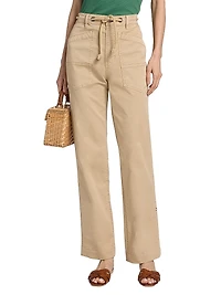 Heather Straight-Leg Pants