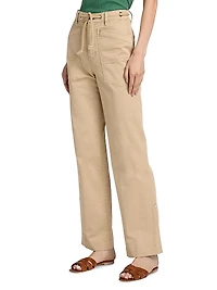 Heather Straight-Leg Pants