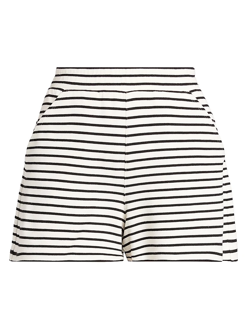 Brighton Striped High-Rise Shorts