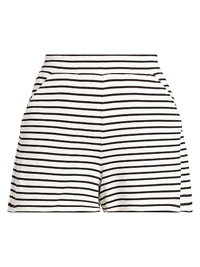 Brighton Striped High-Rise Shorts