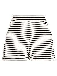 Brighton Striped High-Rise Shorts
