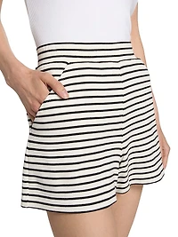 Brighton Striped High-Rise Shorts