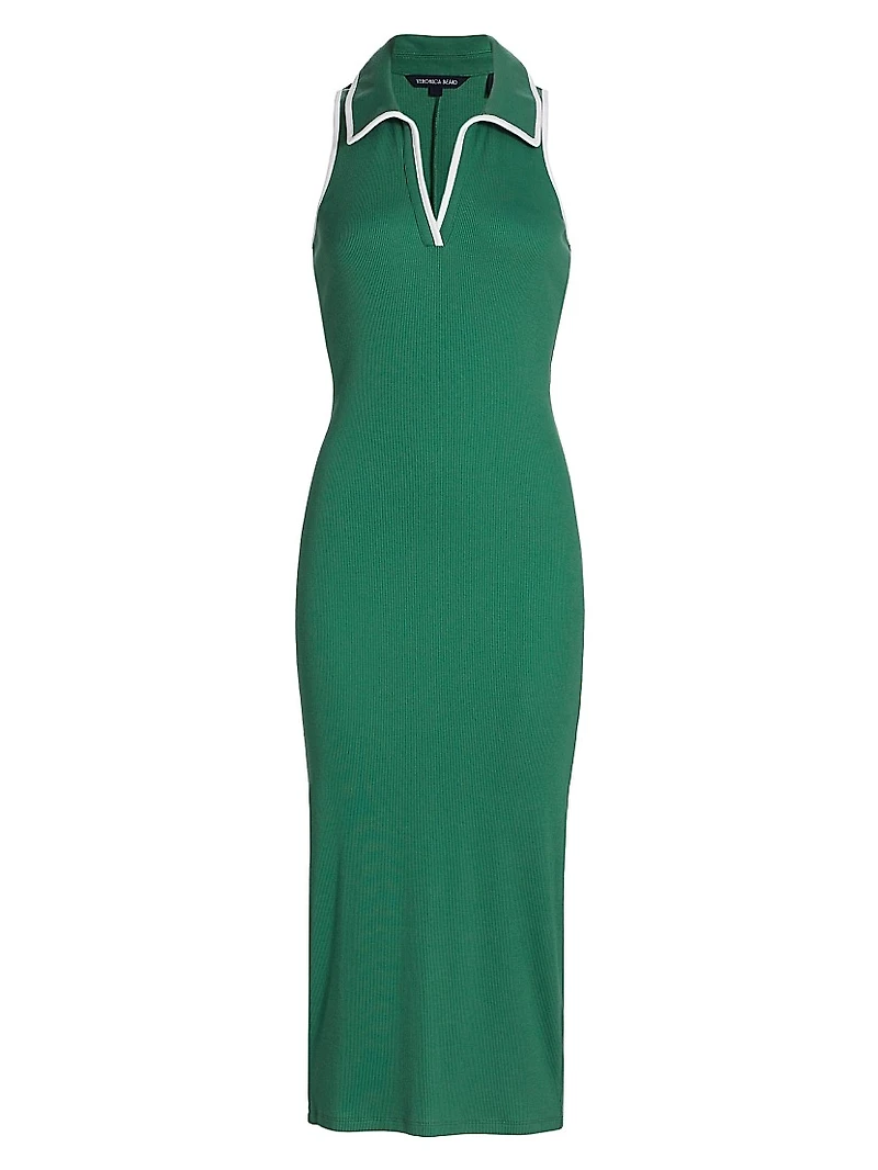 Darien Stretch-Cotton Sleeveless Midi-Dress