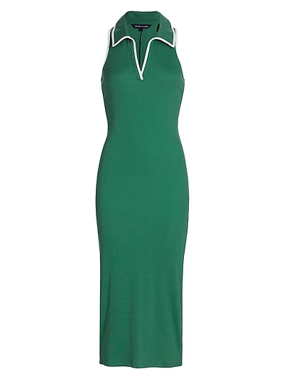 Darien Stretch-Cotton Sleeveless Midi-Dress