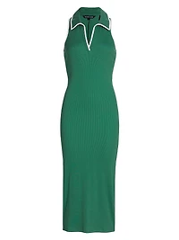 Darien Stretch-Cotton Sleeveless Midi-Dress