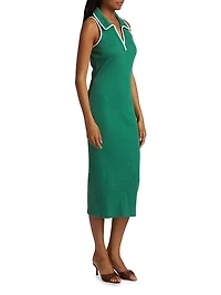 Darien Stretch-Cotton Sleeveless Midi-Dress