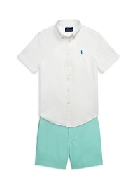 Little Boy's & Stretch-Cotton Shorts