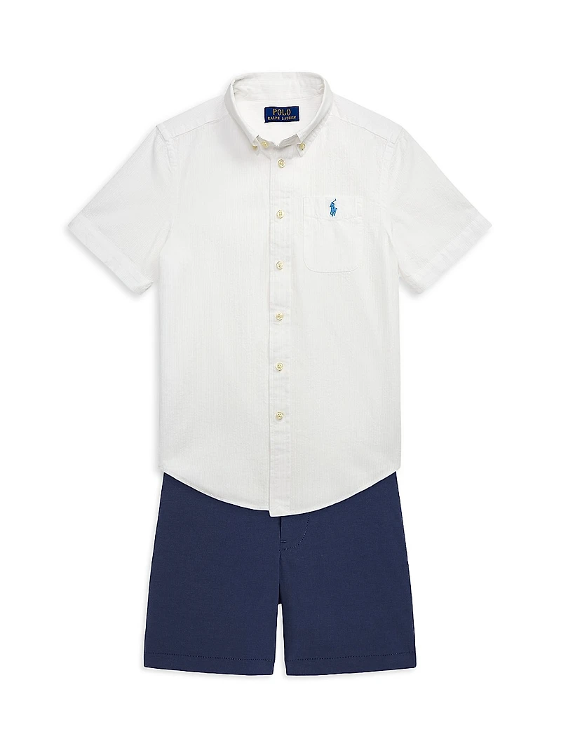 Little Boy's & Boy's Twill Shorts