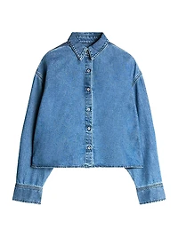 Nina Denim Crop Shirt
