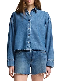 Nina Denim Crop Shirt