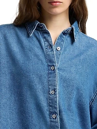 Nina Denim Crop Shirt