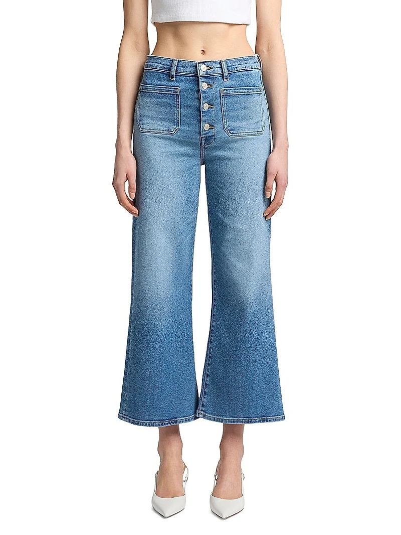 Jo Stretch Ultra High-Rise Wide-Leg Crop Jeans