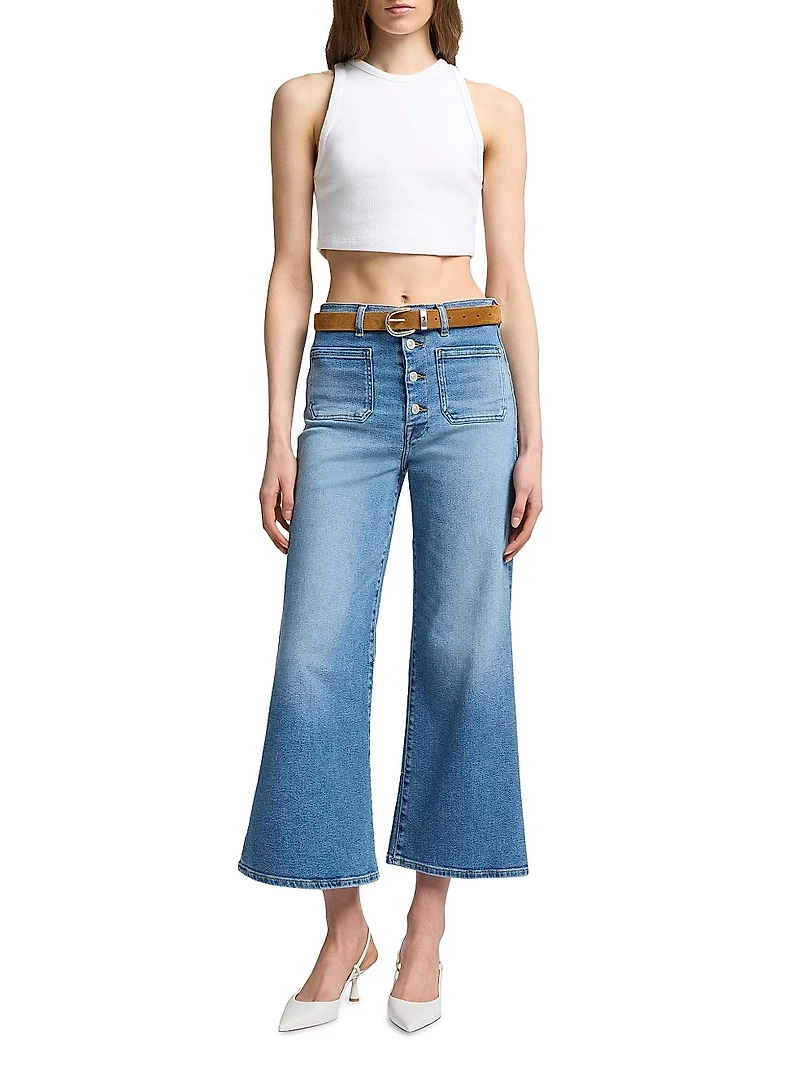 Jo Stretch Ultra High-Rise Wide-Leg Crop Jeans