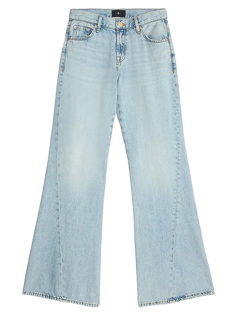Spencer Low-Rise Seamed Flare Jeans