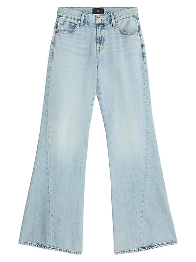 Spencer Low-Rise Seamed Flare Jeans