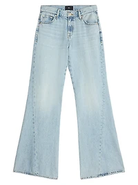 Spencer Low-Rise Seamed Flare Jeans