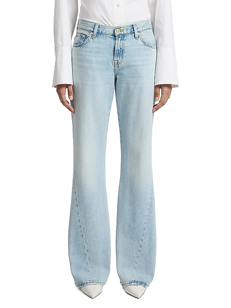 Spencer Low-Rise Seamed Flare Jeans
