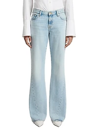 Spencer Low-Rise Seamed Flare Jeans