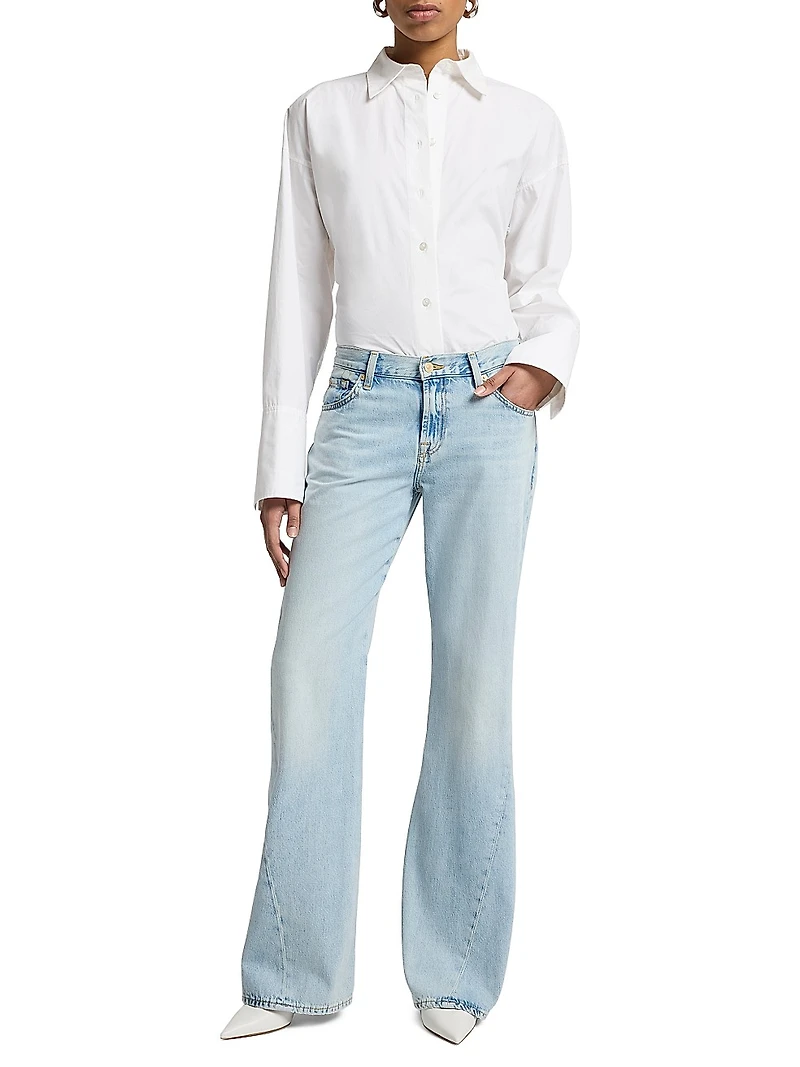 Spencer Low-Rise Seamed Flare Jeans