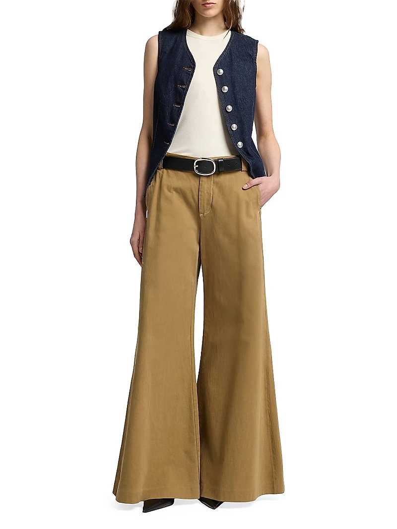 Lady Tailored Stretch Denim Vest