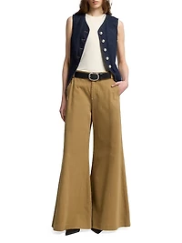 Lady Tailored Stretch Denim Vest