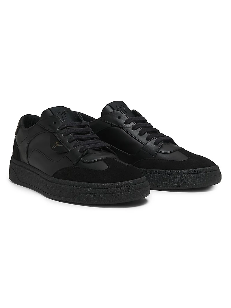 Scarpa Uomo Leather Low-Top Sneakers