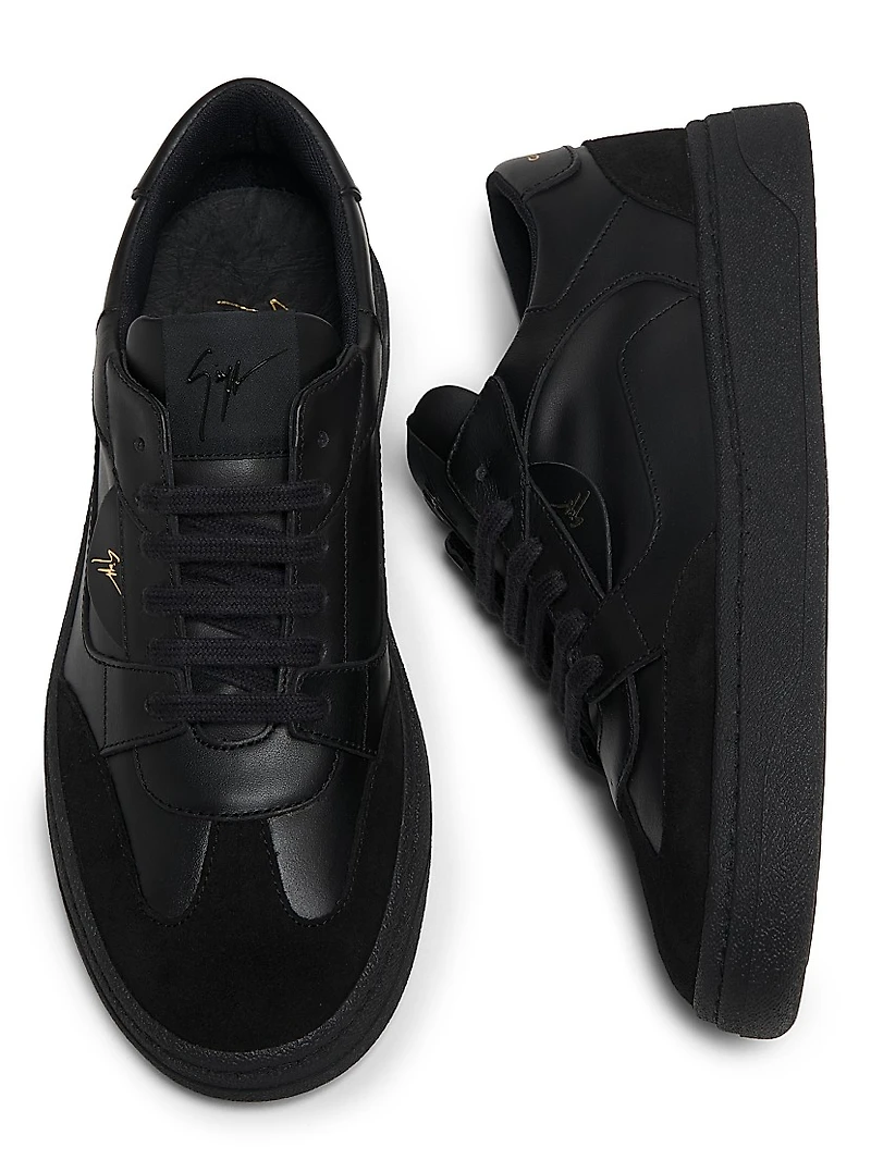 Scarpa Uomo Leather Low-Top Sneakers