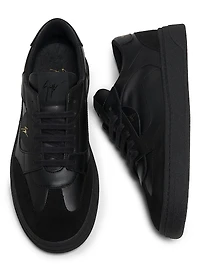 Scarpa Uomo Leather Low-Top Sneakers