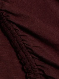 Waldorf Ruched-Sleeve Cotton Tee