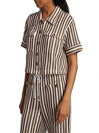 Bouvier Striped Knit Crop Top