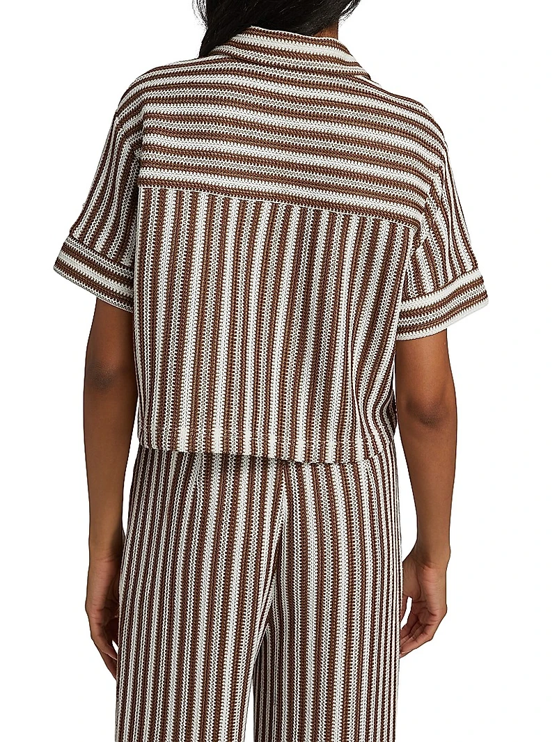 Bouvier Striped Knit Crop Top