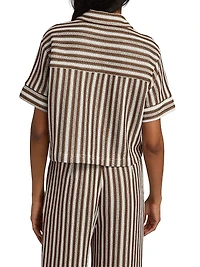 Bouvier Striped Knit Crop Top