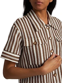 Bouvier Striped Knit Crop Top
