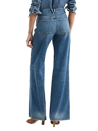 Kasey Mid-Rise Wide-Leg Jeans