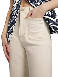Grant High-Rise Wide-Leg Crop Jeans