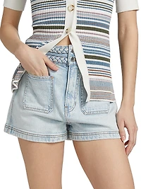 Elijah Braided-Waist Denim Shorts