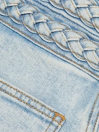 Elijah Braided-Waist Denim Shorts