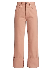 Dylan High-Rise Straight-Leg Ankle Jeans