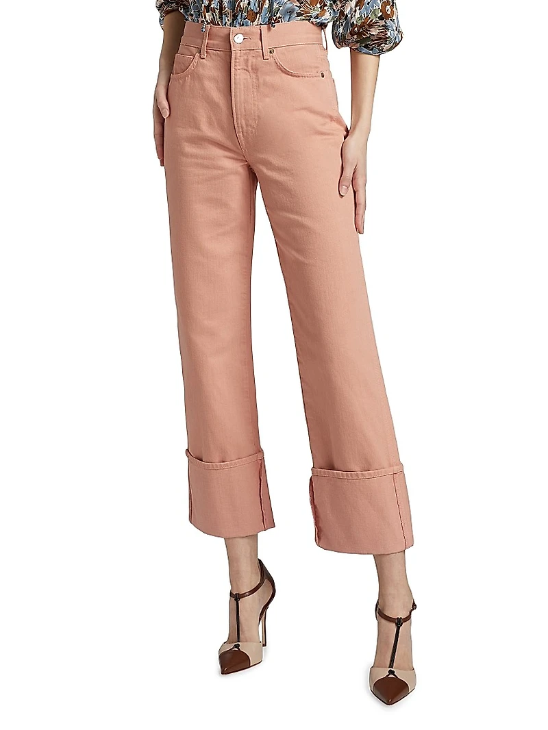 Dylan High-Rise Straight-Leg Ankle Jeans