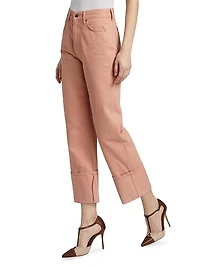 Dylan High-Rise Straight-Leg Ankle Jeans