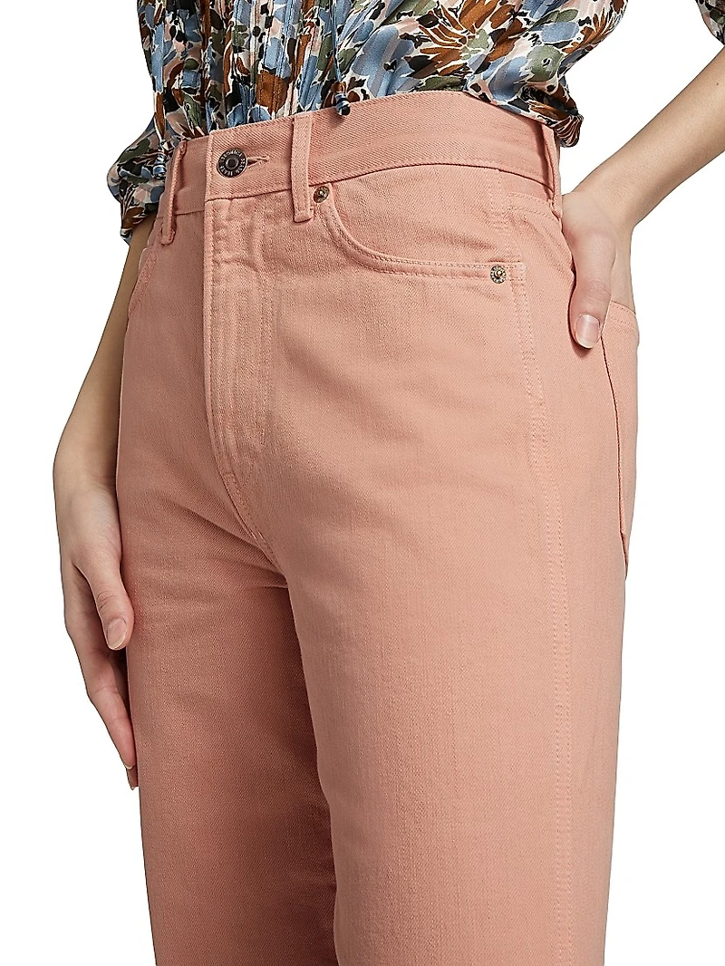 Dylan High-Rise Straight-Leg Ankle Jeans